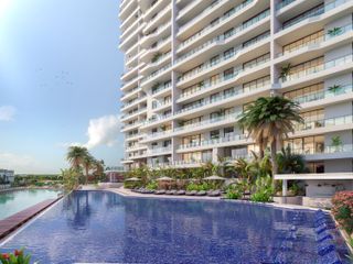 Apartamento en Venta en Puerto Cancún con Vista Al Mar y Laguna! (LG2)