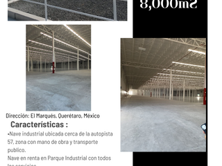 Nave industrial 8,000 m2,  500KVAS