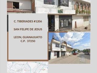 EA CASA EN VENTA DE RECUPERACION BANCARIA UBICADA EN Tiberíades 1206, San Felipe de Jesus, León, Guanajuato, México