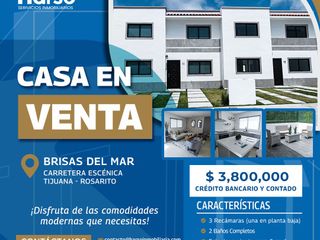Casa Nueva en Venta 🏡🌟 Descubre Brisas del Mar: Un oasis de confort en la costa de Tijuana 🌊