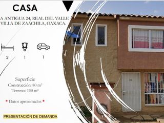 CASA EN VENTA DE RECUPERACIÓN BANCARIA EN: VILLA DE ZAACHILA, OAXACA/MCRC