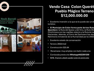 Vendo Casa en  El Pueblo Mágico de Colon Querétaro