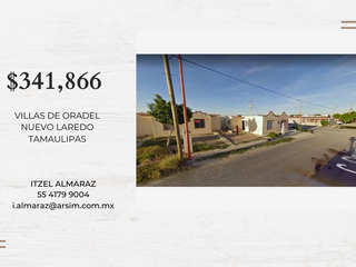 Casa en Venta en Remate, Villas de Oradel Nuevo Laredo Tamaulipas