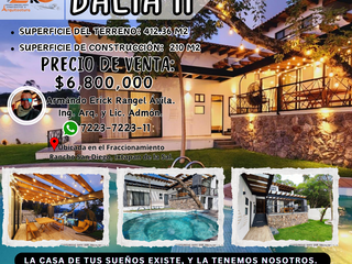 CASA DALIA II con alberca y jacuzzi climatizado en Fracc Rancho San Diego Ixtapan Sal EDOMEX amueblada y equipada