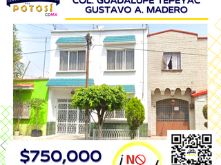 Casa en venta en Calle Elsa Colonia Guadalupe Tepeyac Gustavo a Madero