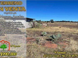 La Manzana, Amealco. Terreno en venta de 1 Has con pequeña construcción.