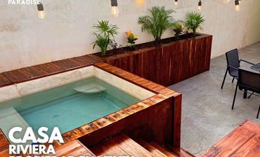 CASA DE 2 RECÁMARAS CON JACUZZI EN PATIO TRASERO