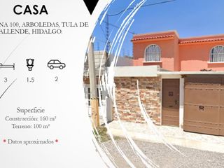 CASA EN REMATE HIPOTECARIO , ARBOLEDAD, TULA DE ALLENDE HIDALGO